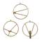 Set of 3 Gold Stainless Steel Modern Wall Sconce, 8&#x22; x 8&#x22;